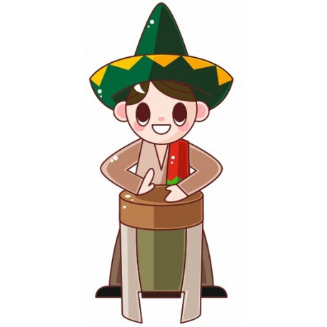 Sticker Mexicain tambour