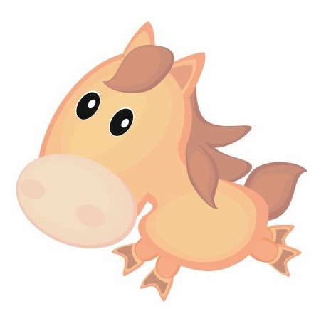 Sticker Cheval bébé