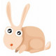 Sticker paques lapin