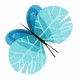 Sticker paques papillon jaune orange
