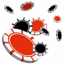 Sticker mural jetons de poker