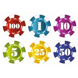 Sticker jetons de casino