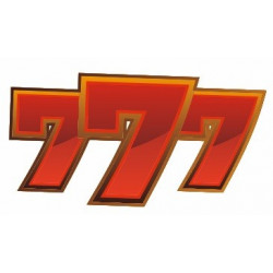 Sticker porte bonheur 777