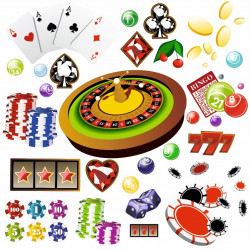 Sticker planche kit casino