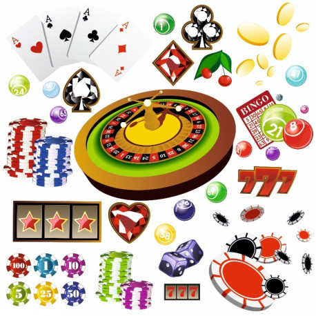 Sticker planche kit casino