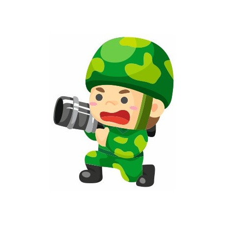 Sticker Soldat canon