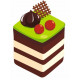 Sticker Gateau Chocolat Marron