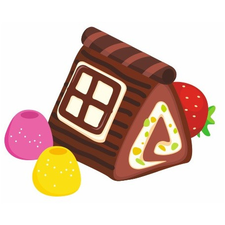 Sticker Gateau Fraise Chocolat