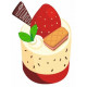 Sticker Gateau Fraise Créme