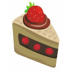 Sticker Gateau Fraise Pistache