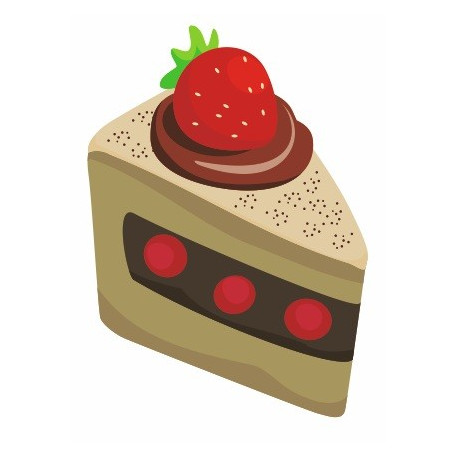 Sticker Gateau Fraise Pistache