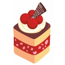 Autocollant Gateau Myrtille