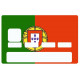 Sticker carte bancaire Portugal Drapeau