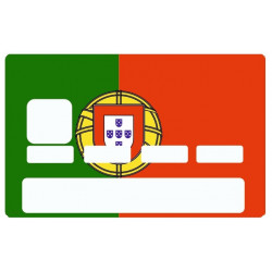 Sticker carte bancaire Portugal Drapeau