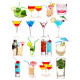 Sticker planche verres cocktails