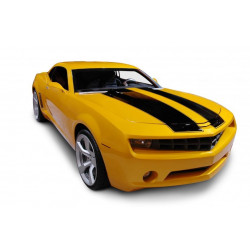 Autocollant voiture de course jaune