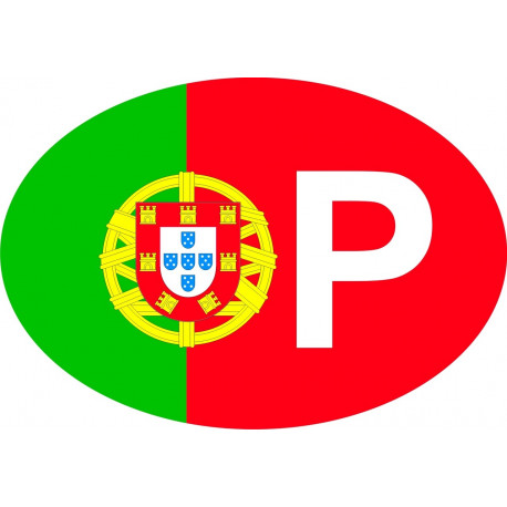 Sticker Portugal macarron vert rouge