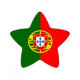 Sticker Portugal en forme d'étoile