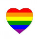 Sticker coeur Gay arc en ciel