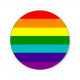 Autocollant Gay arc en ciel rond
