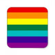 Sticker drapeau Gay arc en ciel carré