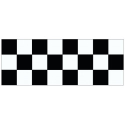 Sticker frise damier noir et blanc chambre