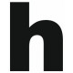 Sticker lettre H gras