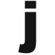 Sticker lettre J gras
