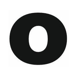 Sticker lettre O gras