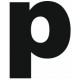 Sticker lettre P gras