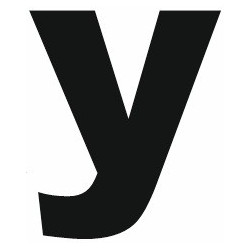 Sticker lettre Y gras