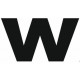 Sticker lettre W gras