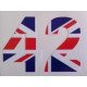 Sticker Chiffre avec drapeau 