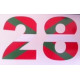 Sticker Chiffre avec drapeau 