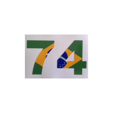 Sticker Chiffre avec drapeau 