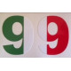 Sticker Chiffre avec drapeau 