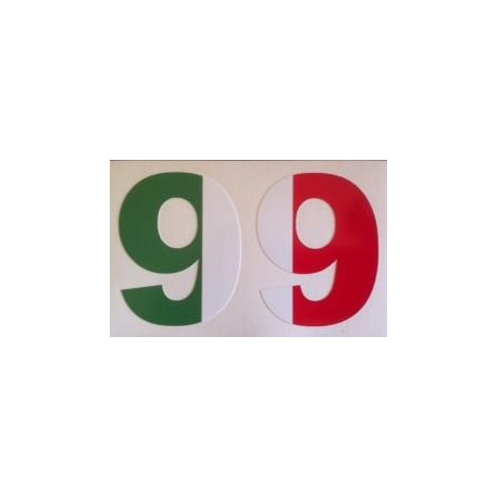 Sticker Chiffre avec drapeau 