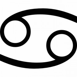 Autocollant signe zodiaque Cancer