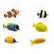 petit Sticker poissons en planche