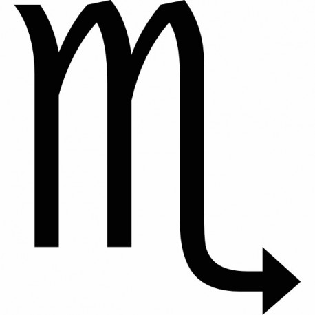 Autocollant signe zodiaque Scorpion