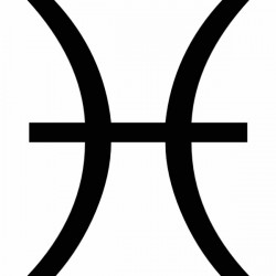 Autocollant signe zodiaque Poisson