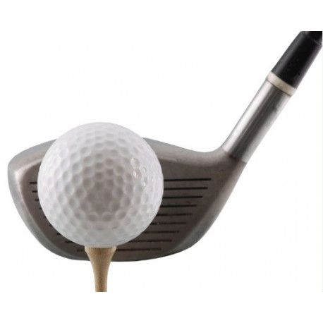 Sticker mural balle et club golf