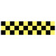 Sticker damier noir et jaune à personnaliser