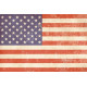 Sticker drapeau Amérique vintage