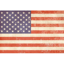 Sticker drapeau Amérique vintage