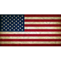 Sticker drapeau Amérique vintage