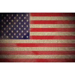 Sticker drapeau Amérique vintage