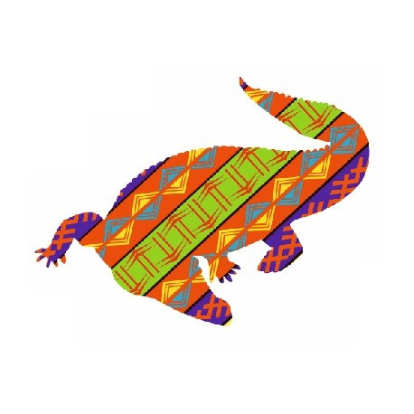 Sticker crocodile style afrique
