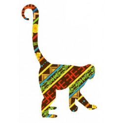 Sticker singe style afrique