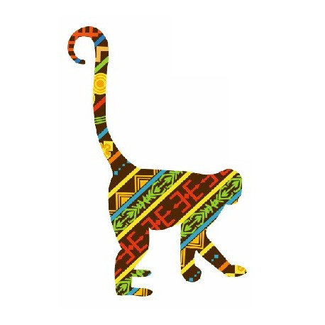 Sticker singe style afrique